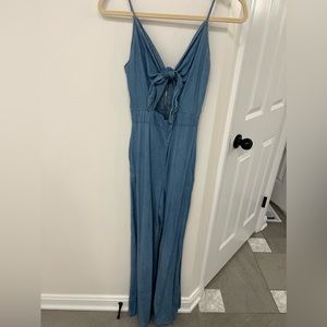 GB denim wide leg jumpsuit